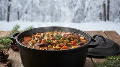 Tämä muhennos lämmittää kylminä päivinä, kun ikkunan takana alkaa ensi talvi ja märkää räntää sataa